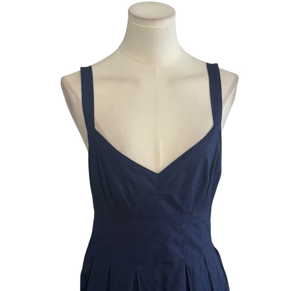 Jason Wu Navy Blue Midi Maxi Dress Sleeveless S Sundress Sun Vacation Nautical - Picture 4 of 6